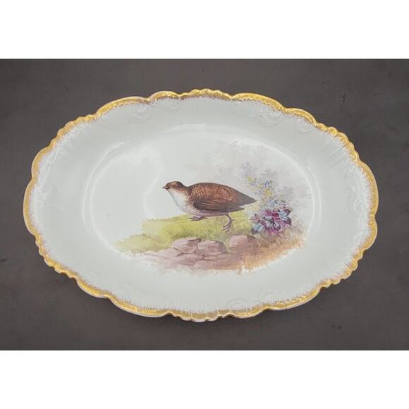 French Limoges Game Bird Large Serving Platter by Lewis Strauss & Sons Antique - Picture 14 of 14